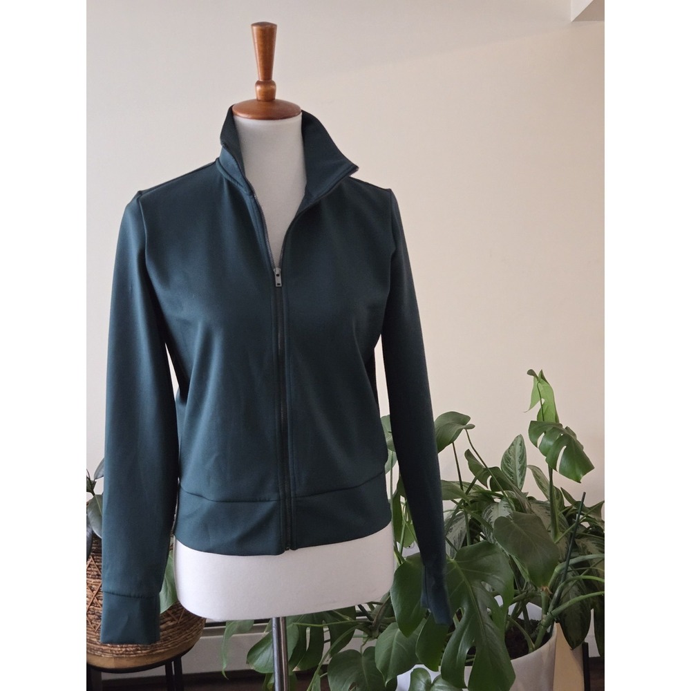 Oysho Jacket Full Zip Stretch Athleisure Loungewear Green Jacket Women's Medium